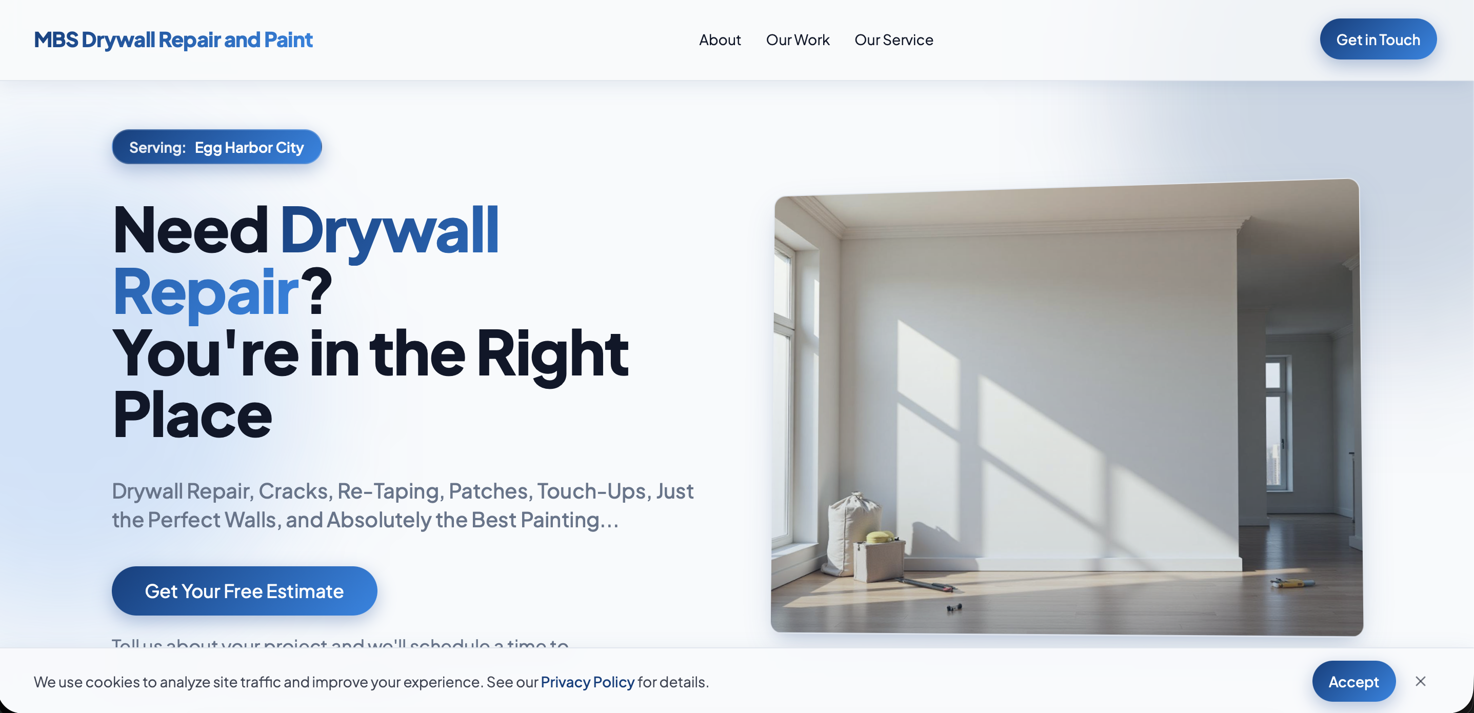 MBS Drywall Repair and Paint website