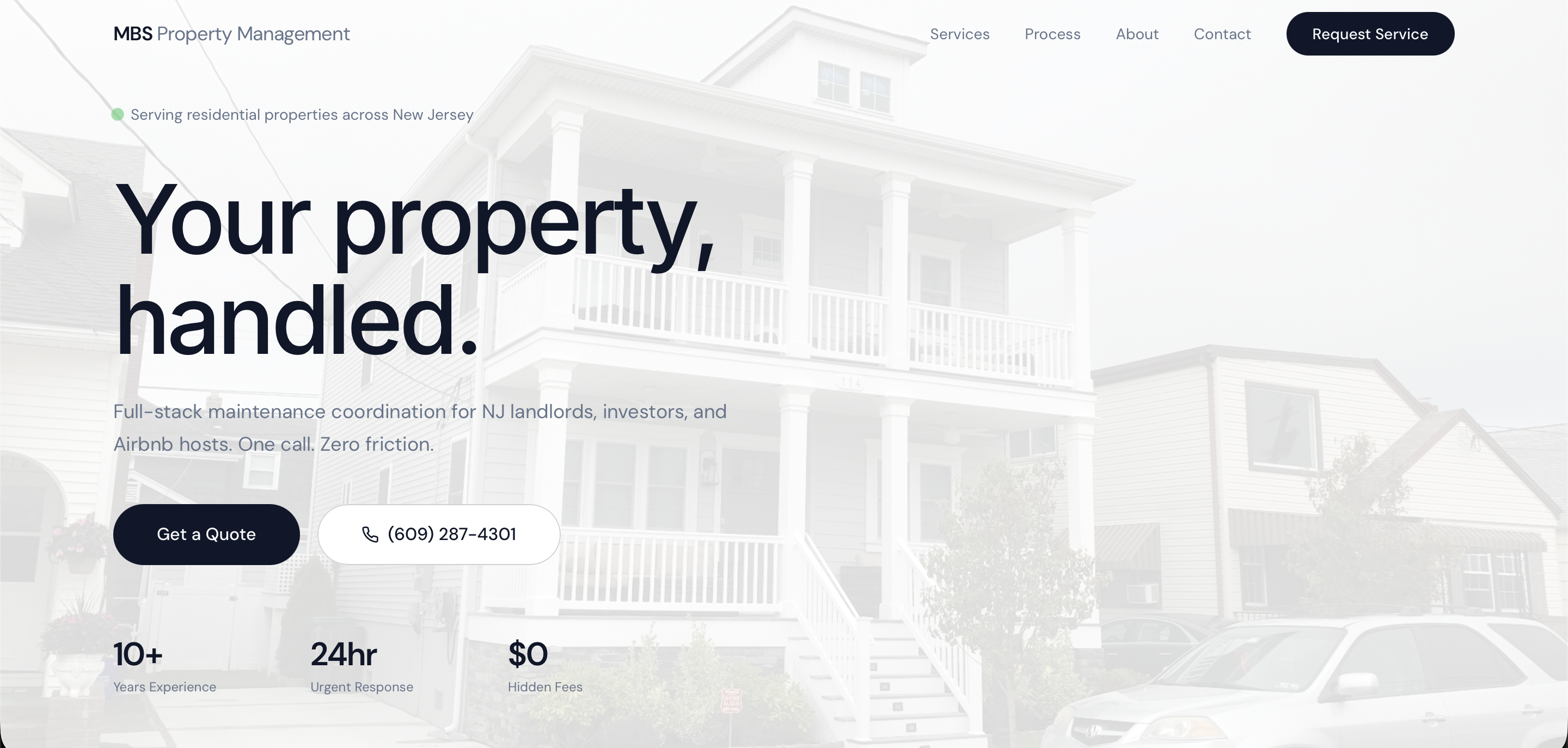 MBS Property Management of NJ website